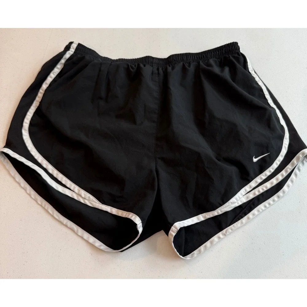 Nike Tempo Dri-FIT Running Shorts Womens M Black White 3
